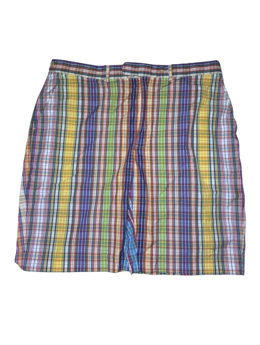Polo Ralph Lauren Chino Bermuda Shorts Mens 30 Multicolor Madras Plaid